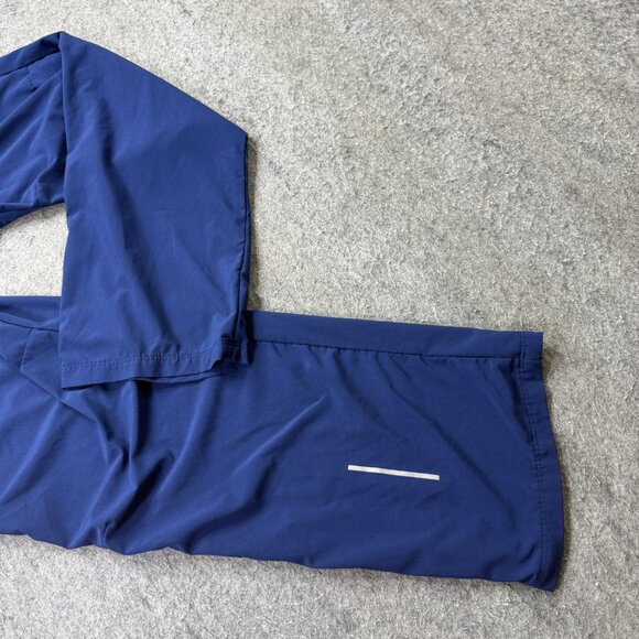 Nike Running Track Pants Men M Blue 30" DRI-FIT Ankle Zip Stretch 905067 - Picture 2 of 16